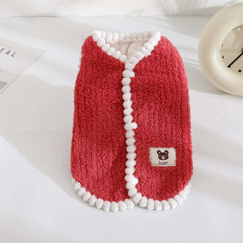 Autumn and Winter Bichon Frise Velvet Vest