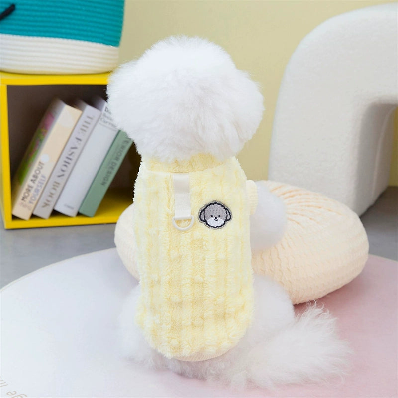 Autumn and Winter Bichon Frise Velvet Vest