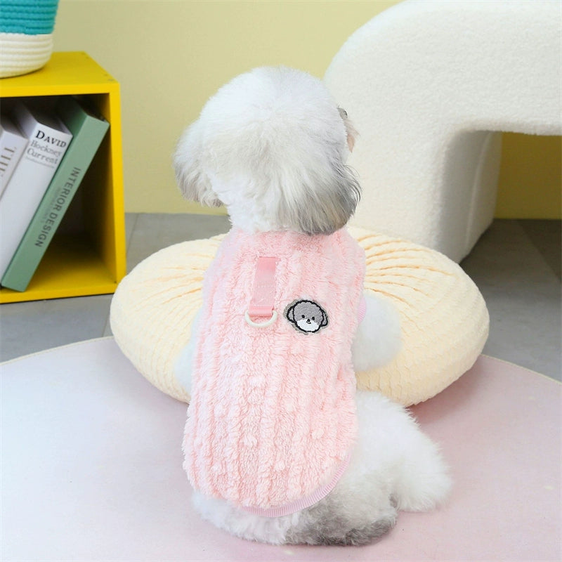 Autumn and Winter Bichon Frise Velvet Vest