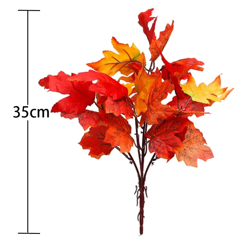 35cm Autumn Artificial Maple Leaves