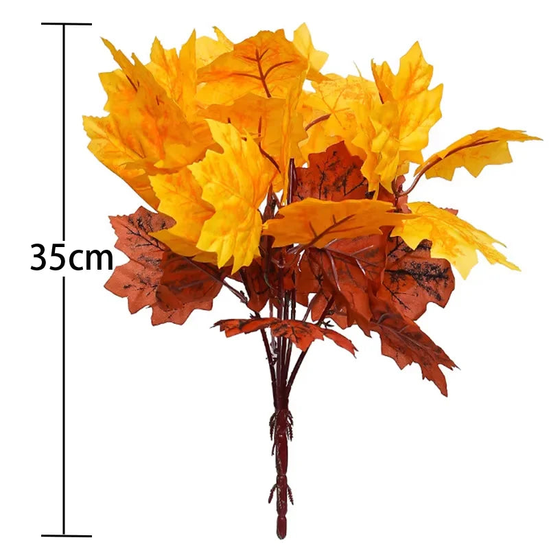 35cm Autumn Artificial Maple Leaves