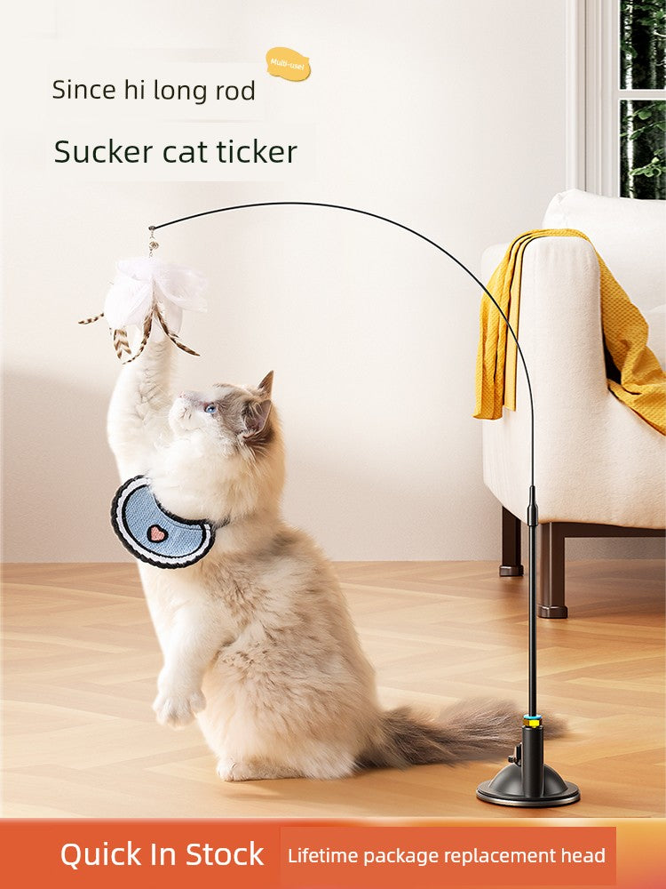 Relieving Cat Stick Toy with Suction Cup