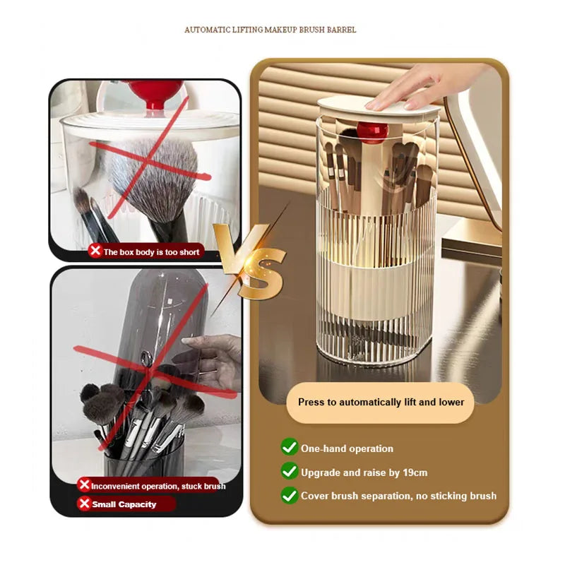 Transparent Makeup Brush Holder
