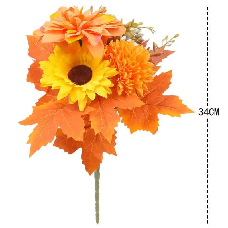 35cm Autumn Artificial Maple Leaves