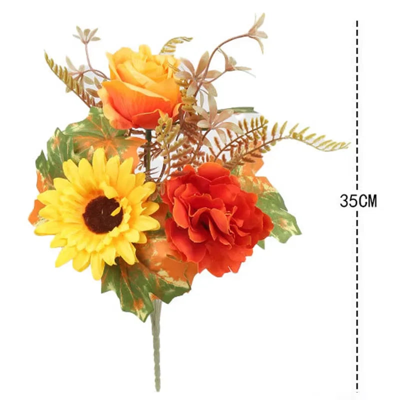 35cm Autumn Artificial Maple Leaves