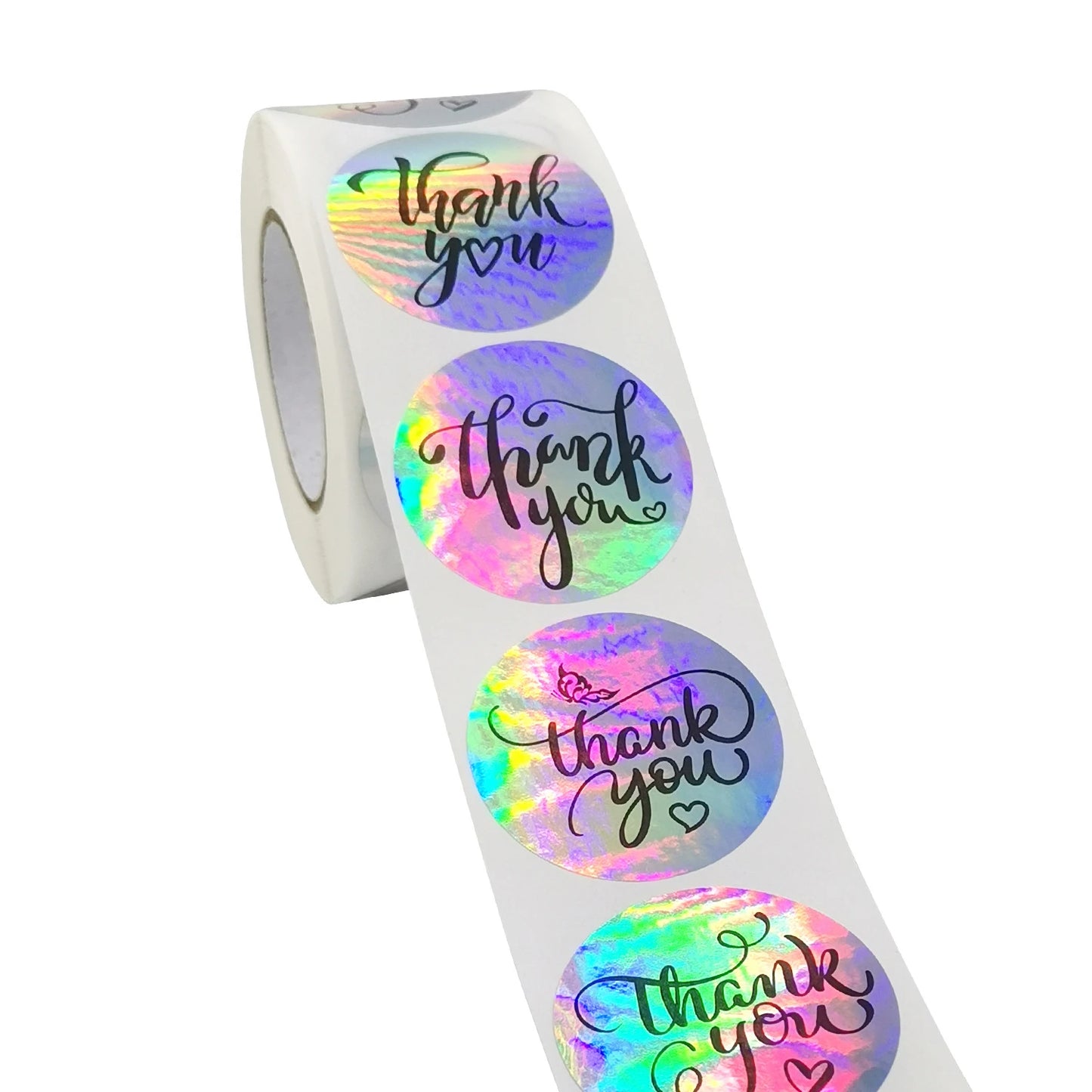 Rainbow Laser Thank You Stickers