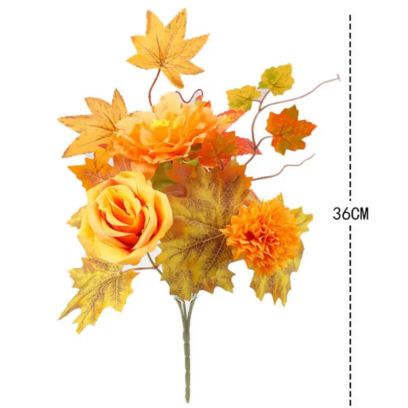 35cm Autumn Artificial Maple Leaves