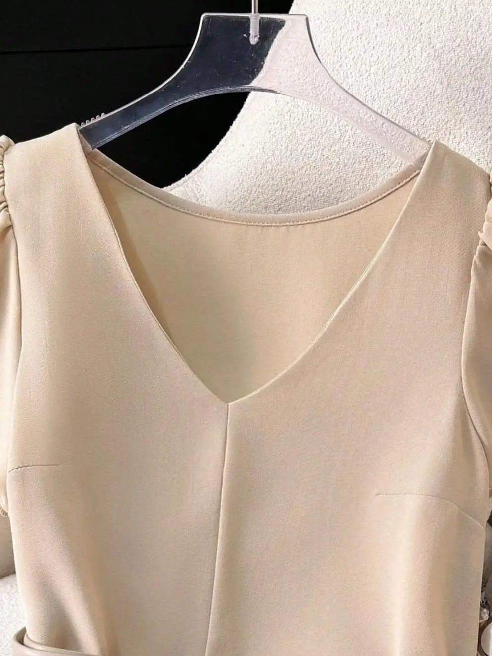 Light Beige Lotus Leaf Top