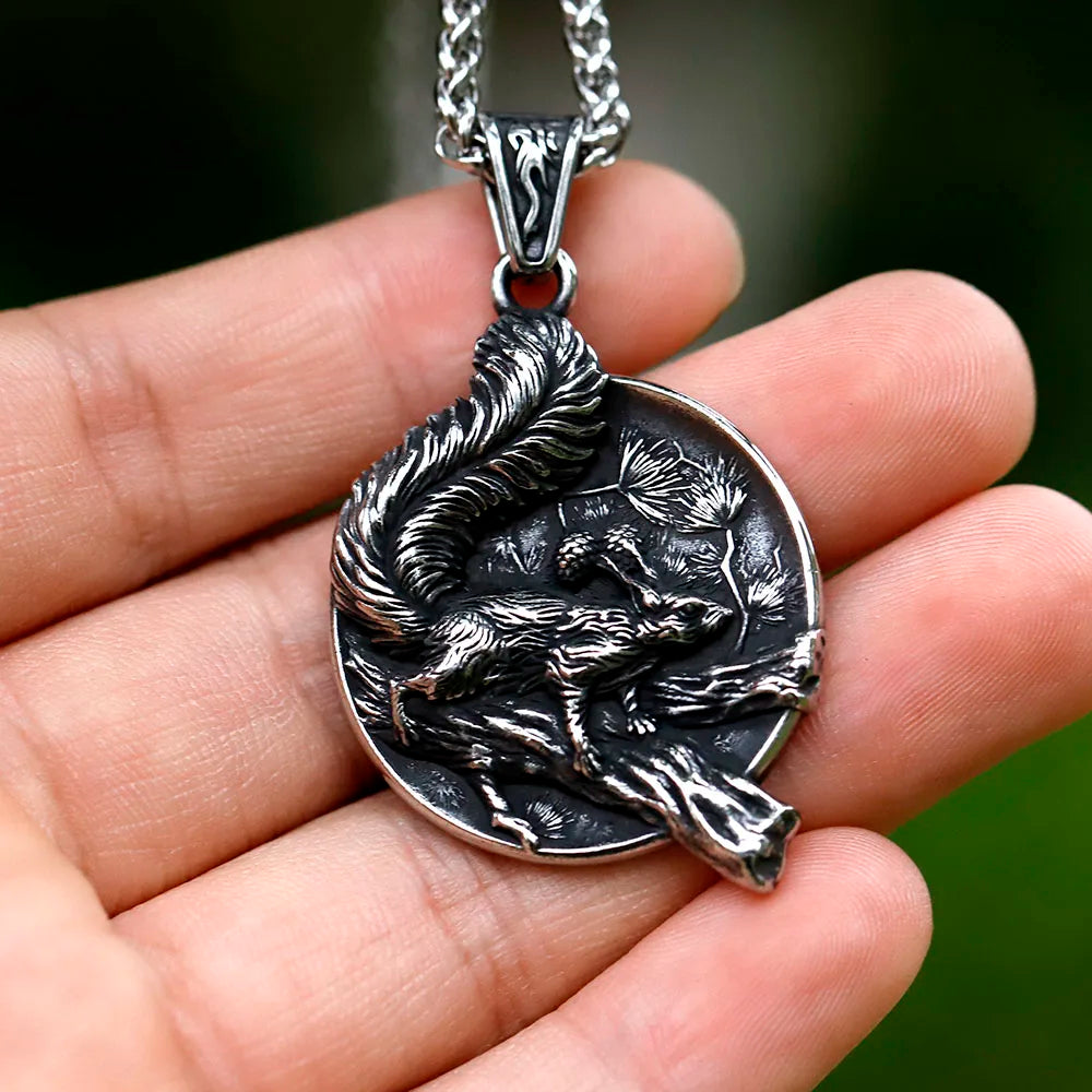 Squirrel Pendant Necklace