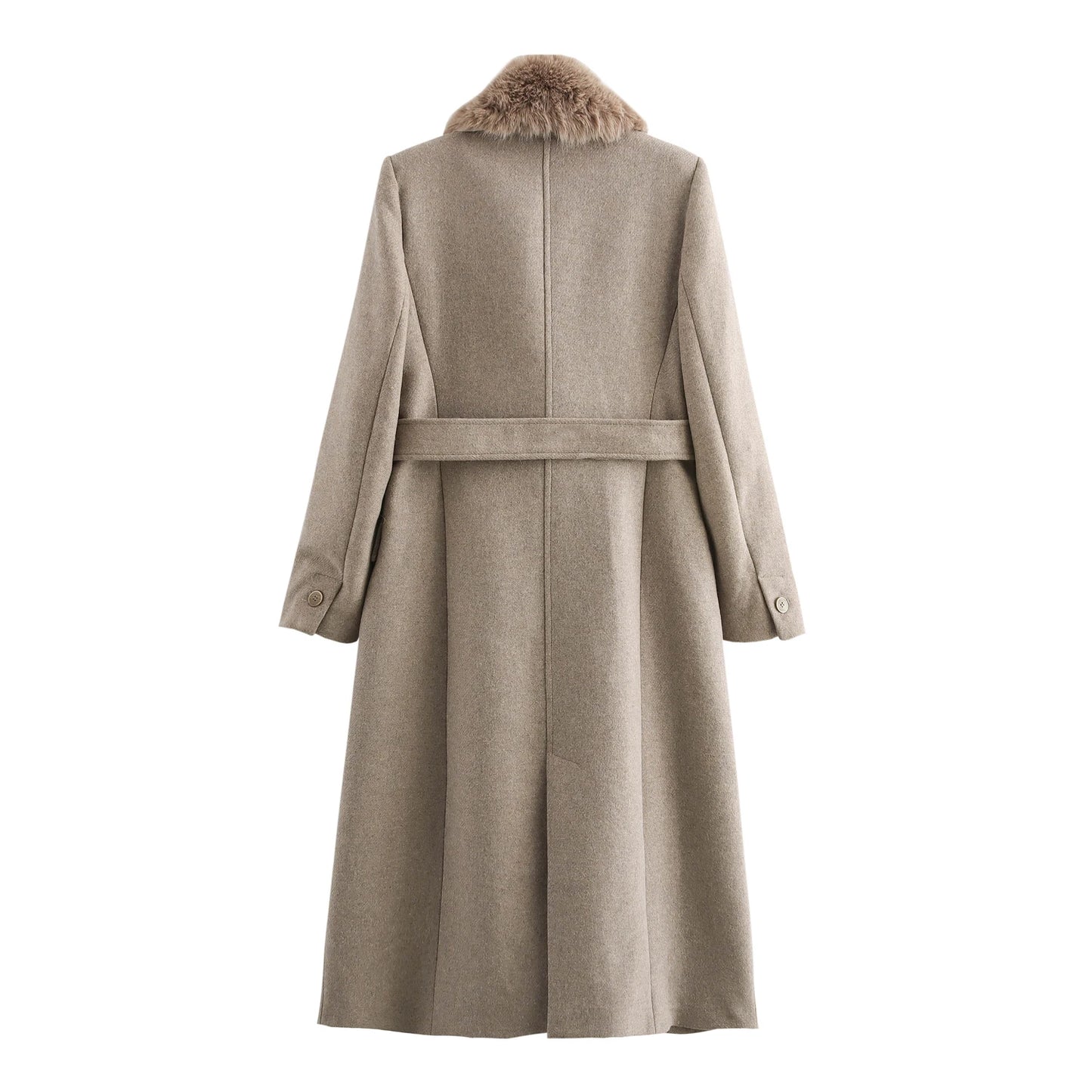 Fur Collar Woolen Coat