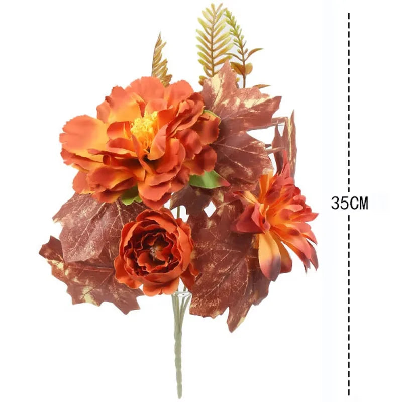 35cm Autumn Artificial Maple Leaves