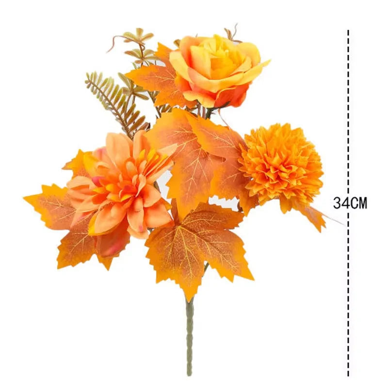 35cm Autumn Artificial Maple Leaves