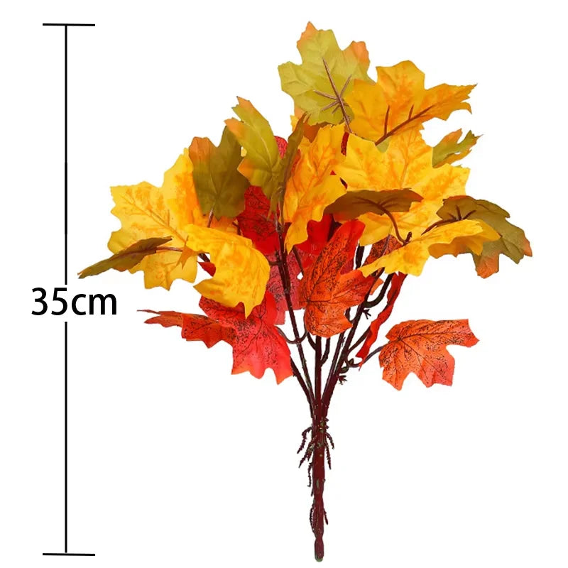 35cm Autumn Artificial Maple Leaves