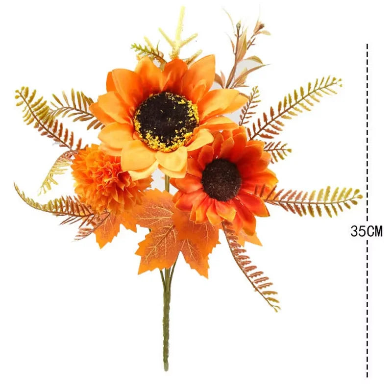 35cm Autumn Artificial Maple Leaves