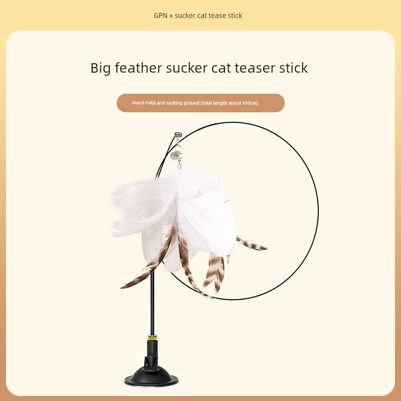 Relieving Cat Stick Toy with Suction Cup