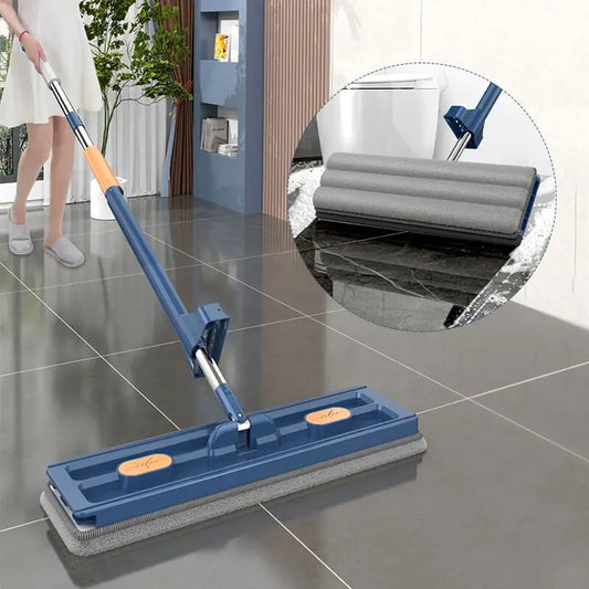 Flat Mop for Wet and Dry Use With 360 ° Swivel