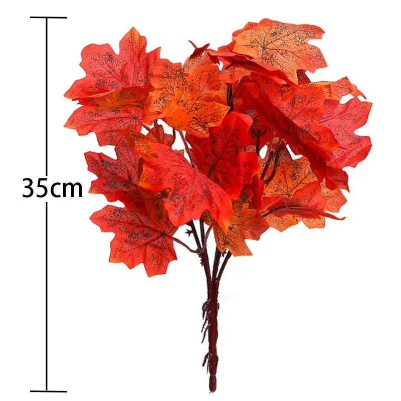 35cm Autumn Artificial Maple Leaves
