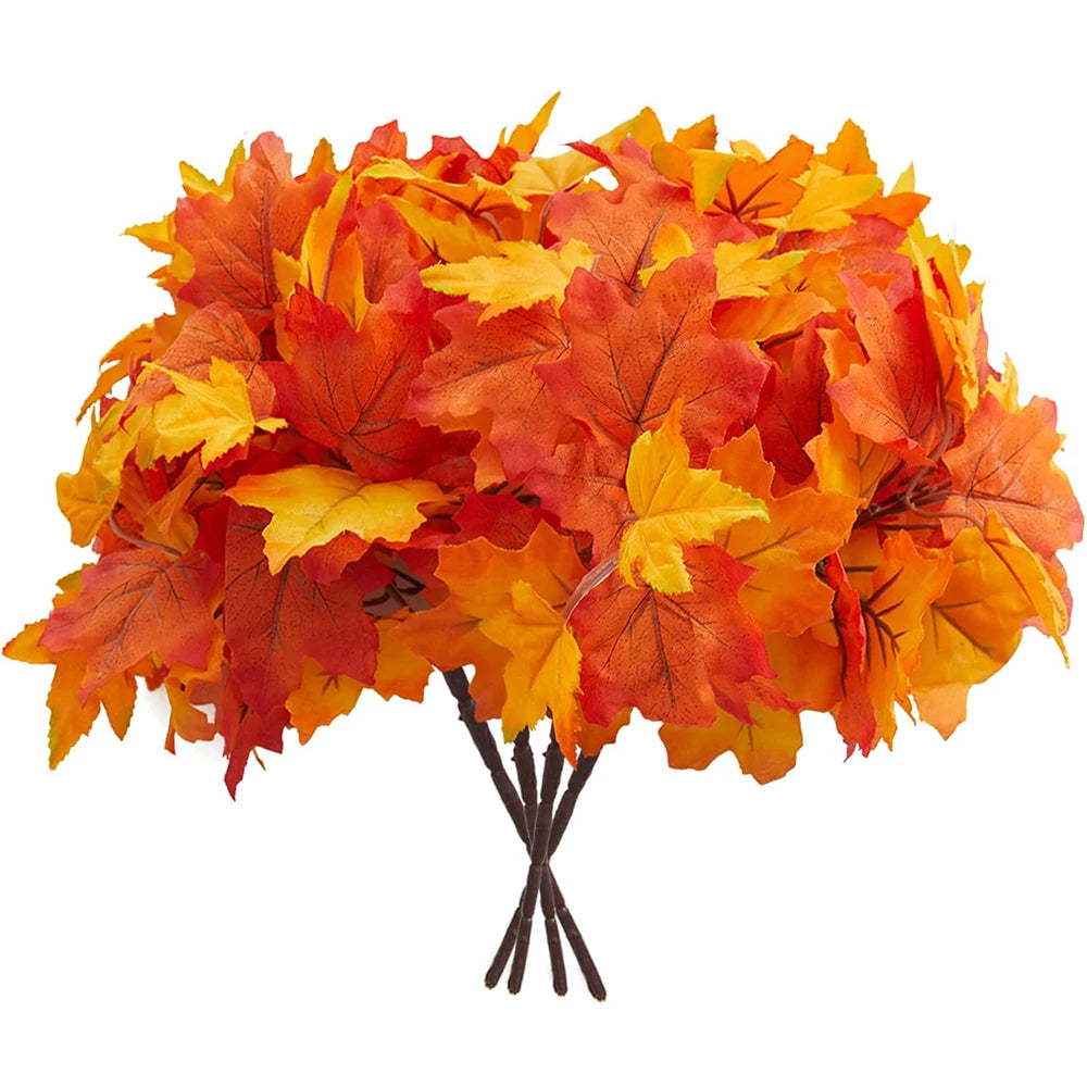 35cm Autumn Artificial Maple Leaves