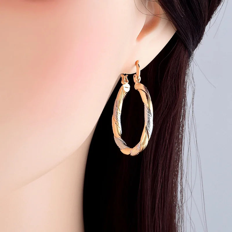 Golden Hoop Earrings