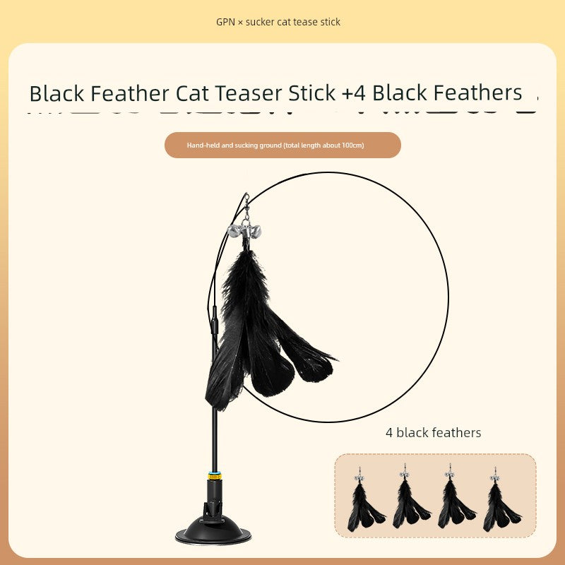 Relieving Cat Stick Toy with Suction Cup