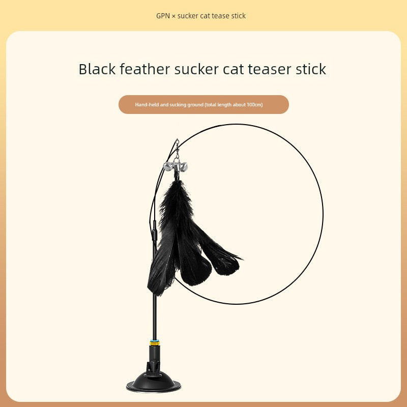 Relieving Cat Stick Toy with Suction Cup