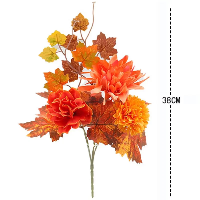 35cm Autumn Artificial Maple Leaves